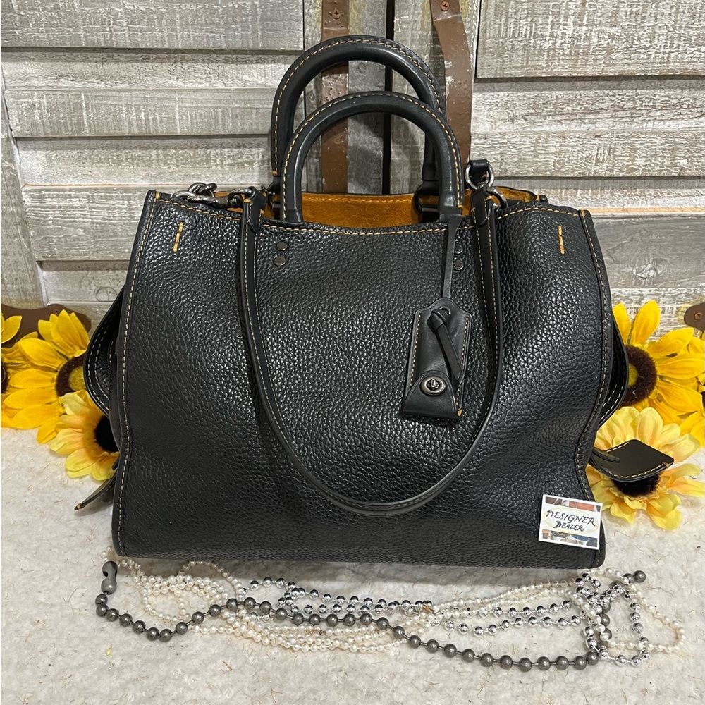 Authentic COACH 1941 ROGUE 31 Black Leather Satchel Shoulder Bag # 38124 VGC!